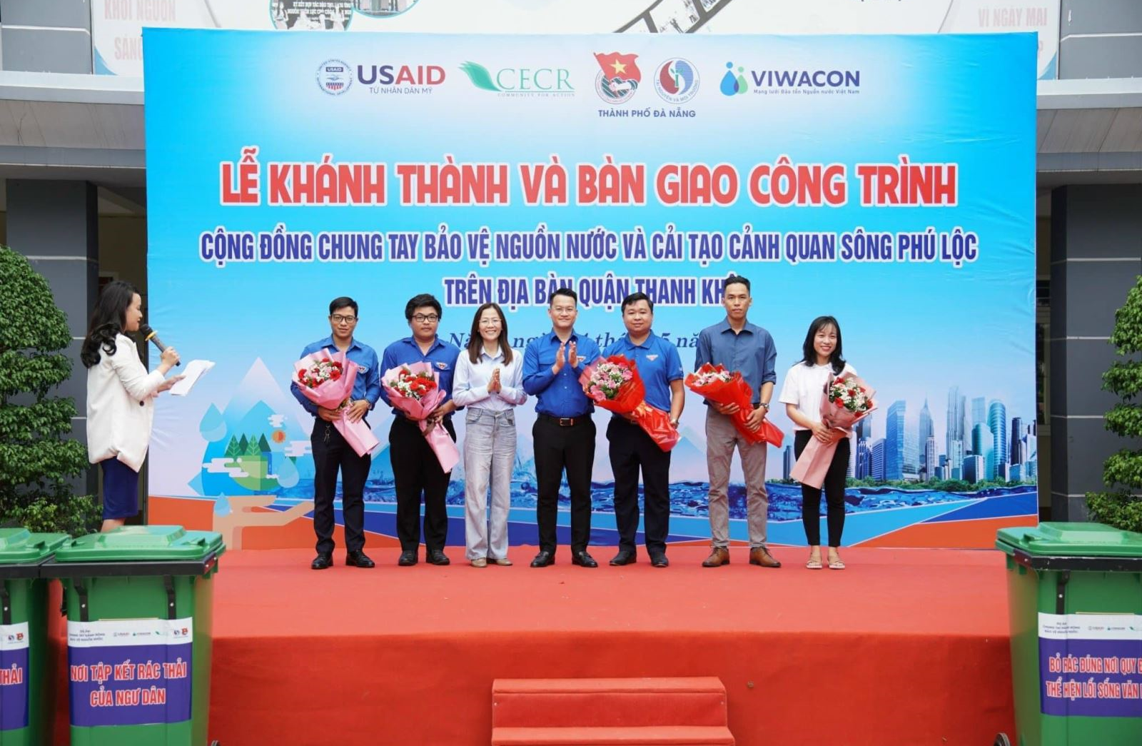 Lễ Khánh thành bàn giao Công trình thanh niên “Cộng đồng chung tay bảo vệ nguồn nước và cải tạo cảnh quan sông Phú Lộc trên địa bàn quận Thanh Khê”
